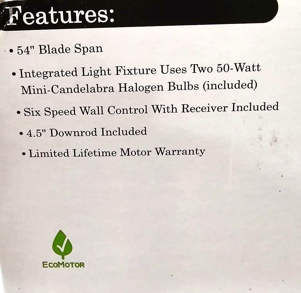 Emerson Luxe Eco Modern 54" Ceiling Fan w/ Dark Mahogany Blades CF550LORBB550DM