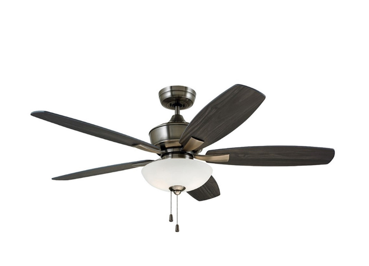 Emerson Lindell 52" Antique Pewter Ceiling Fan w/ LED Light - Charcoal / Timber Gray Blades CF825AP
