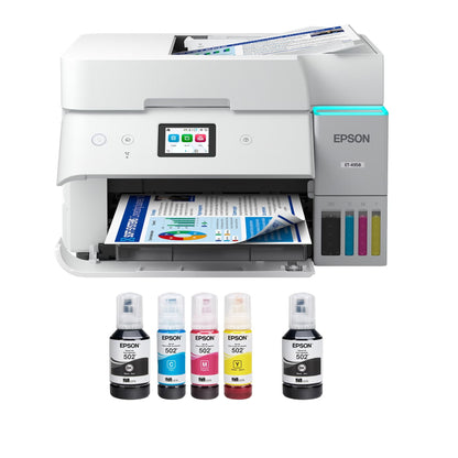 Epson EcoTank ET-4958 Wireless All-in-One Color Supertank Printer White C11CL40203