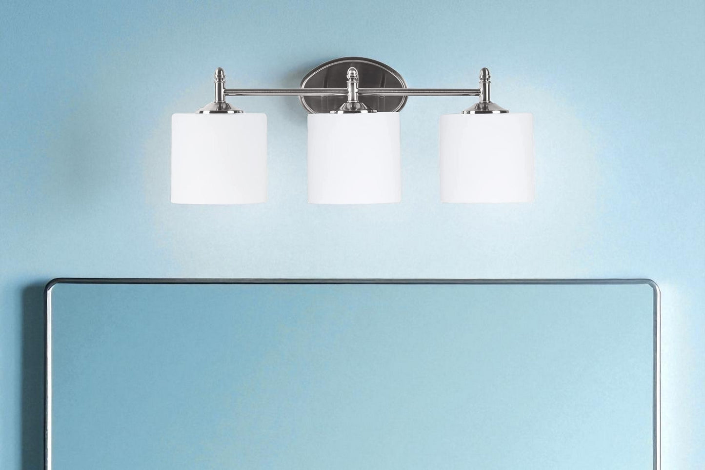 Sunset Lighting Vanity 3-Light 100W MB Bright Satin Nickel - F11003-80