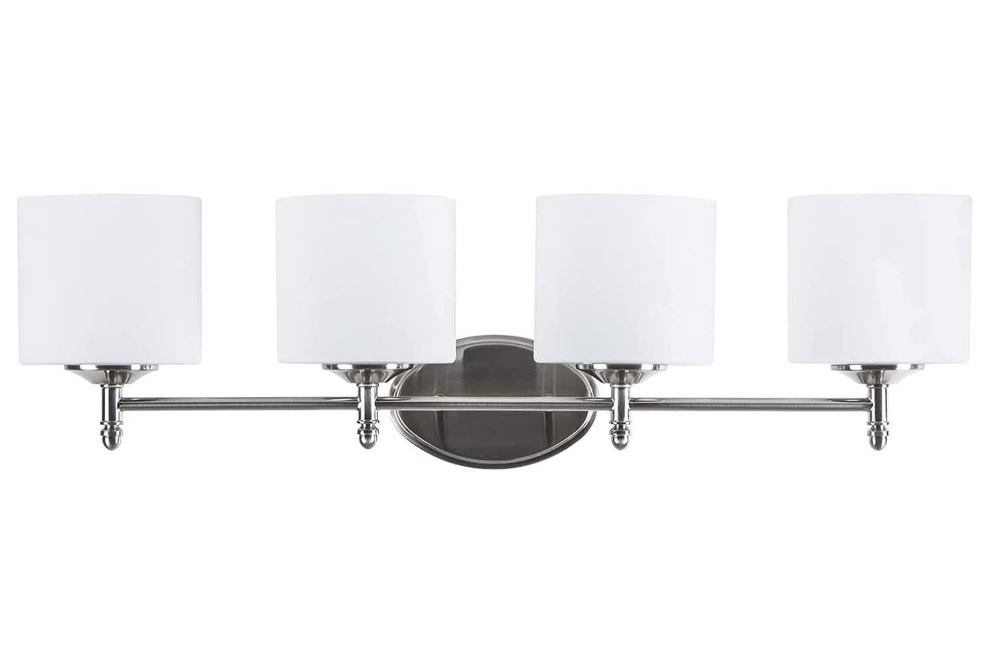 Sunset Lighting Iris Vanity, 4-Light, 100W Bright Satin Nickel - F11004-80