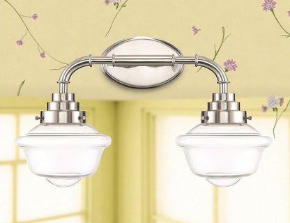 Sunset Lighting ECLAT 2-Light Vanity, 60W Bright Satin Nickel - F13002-80