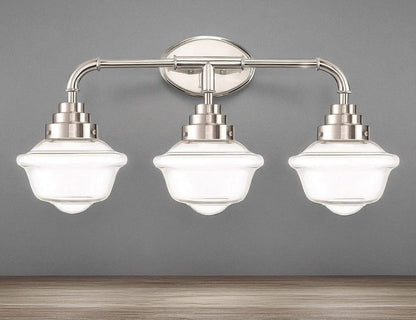 Sunset Lighting ECLAT 3-Light 60W MB Vanity, Bright Satin Nickel F13003-80
