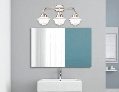 Sunset Lighting ECLAT 3-Light 60W MB Vanity, Bright Satin Nickel F13003-80