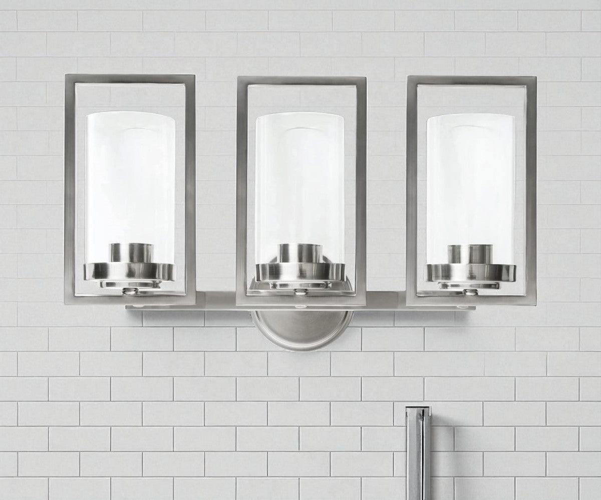 Sunset Lighting F15003-80 Prestige Wall Sconce, Bright Satin Nickel