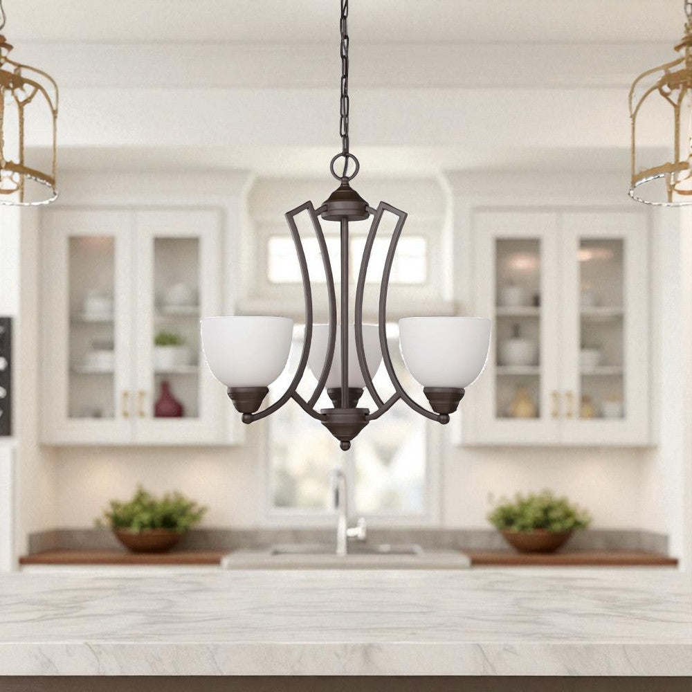 Sunset 20" Chester 3-Light Chandelier in Rustico - F15083-47
