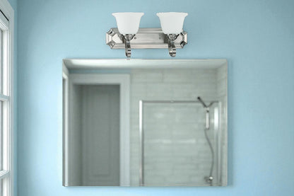 Sunset Alistair Two Light Vanity in Bright Satin Nickel F16062-80
