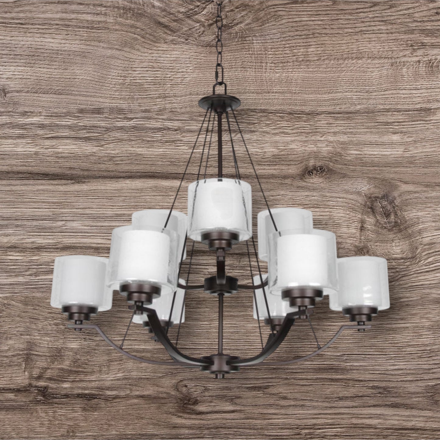 Sunset Lighting  9-Light Chandelier, 60W Provincial Bronze - F17009-64