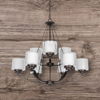 Sunset Lighting  9-Light Chandelier, 60W Provincial Bronze - F17009-64