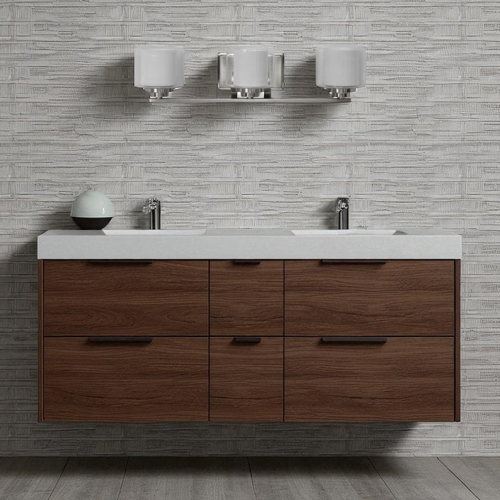Sunset Lighting 3-Light Vanity, 100W Bright Satin Nickel -  F17013-80