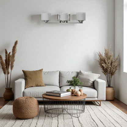 Sunset Lighting 3-Light Vanity, 100W Bright Satin Nickel -  F17013-80