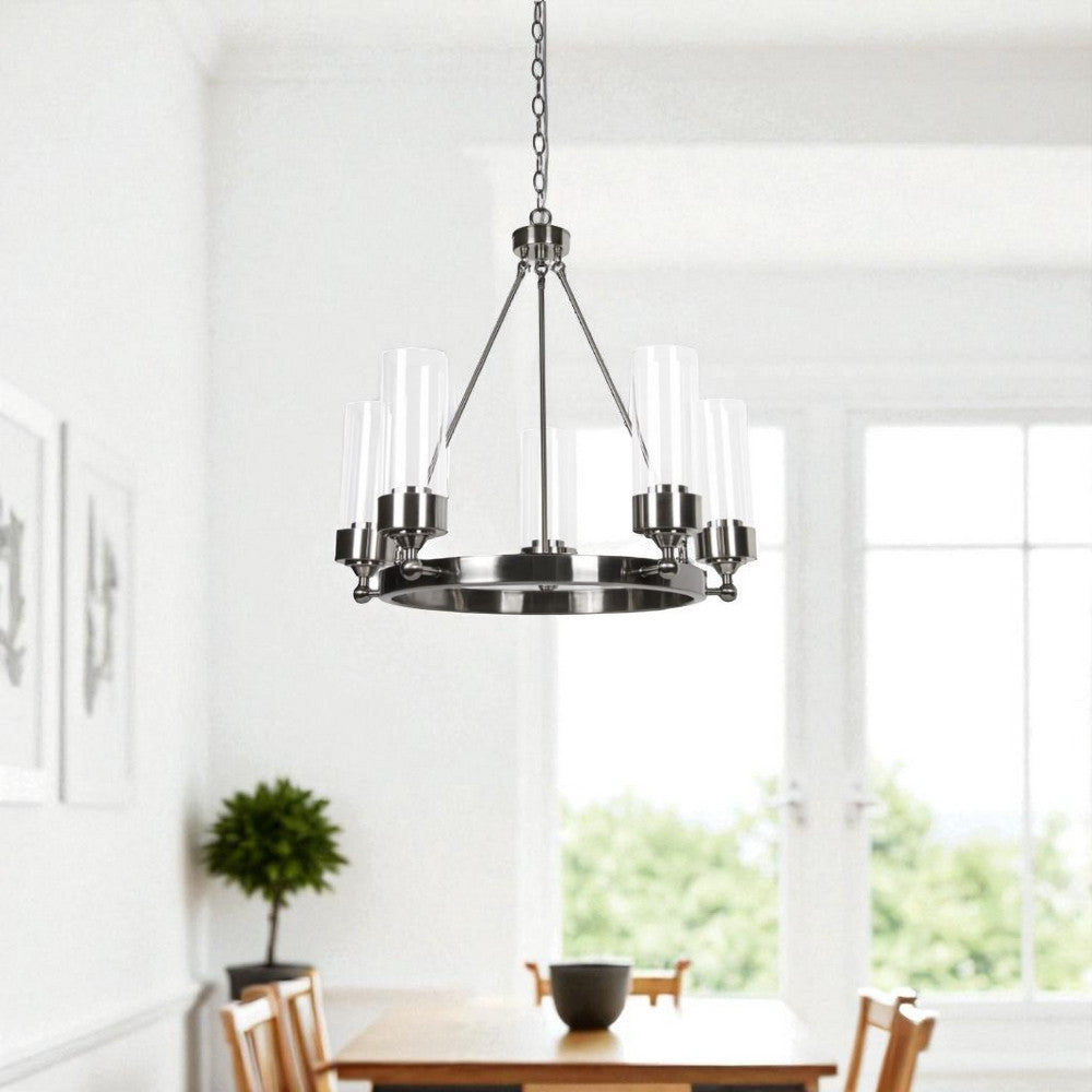 Sunset Lighting Esquire 5-Light Chandelier, Antique Gunmetal F17115-57