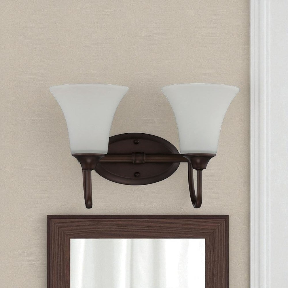 Sunset Lighting 2-Light 100W MB Darby Vanity Provincial Bronze F18042-64