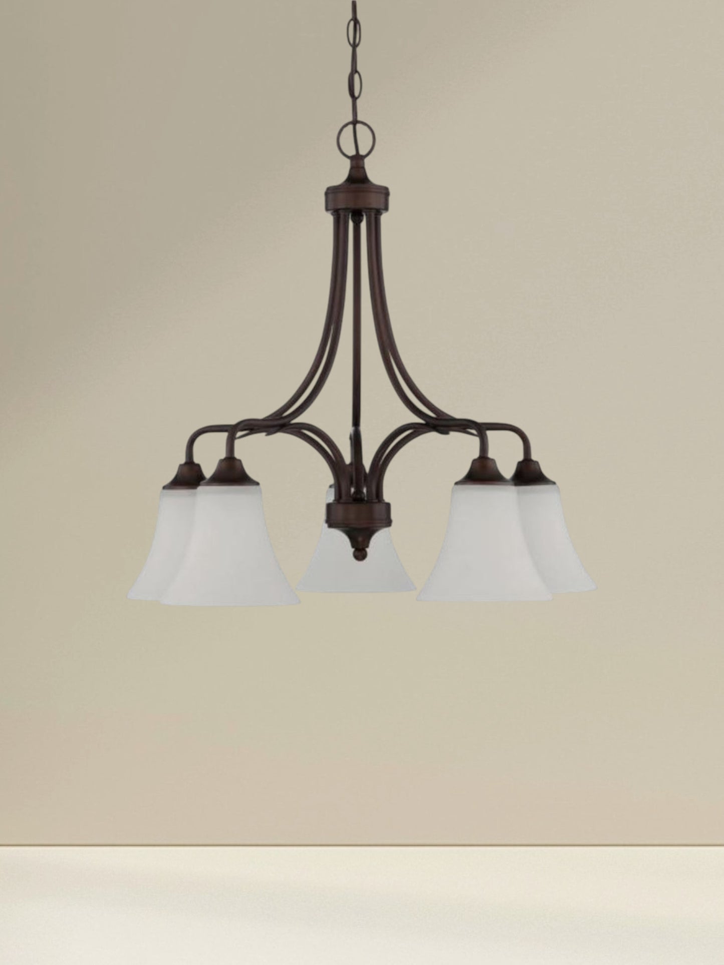Sunset 5-Light Darby Chandelier 100W MB Provincial Bronze - F18056-64