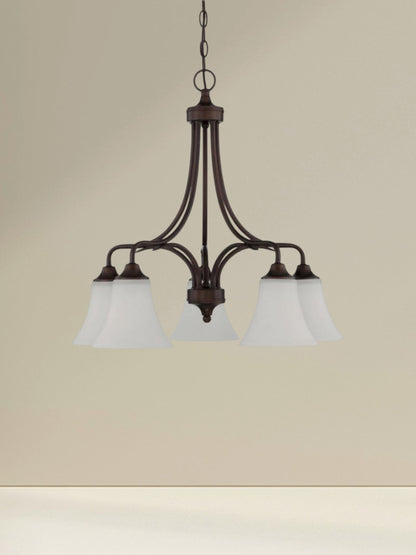Sunset 5-Light Darby Chandelier 100W MB Provincial Bronze - F18056-64