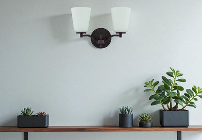 Sunset 2-Light 100W MB Brighton Vanity Provicial Bronze F18082-64