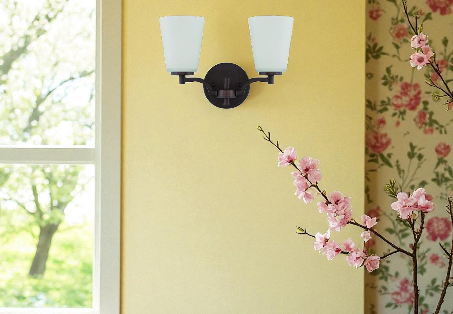 Sunset 2-Light 100W MB Brighton Vanity Provicial Bronze F18082-64