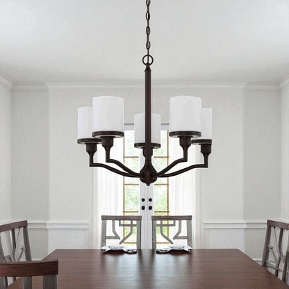 Sunset F21005-64 5 Lt 100W Mb Payton Chandelier Provincial Bronze