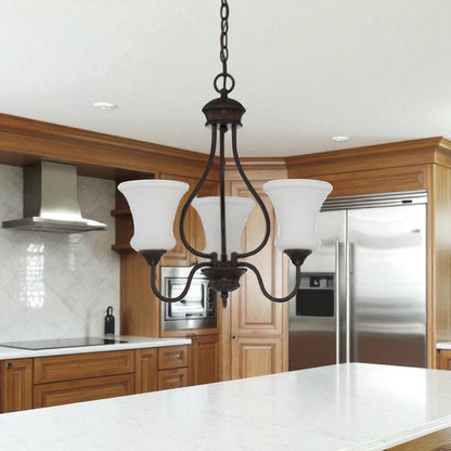 Sunset Lighting F23003-64 3 Light 100W VALARE Chandelier UP Provincial Bronze