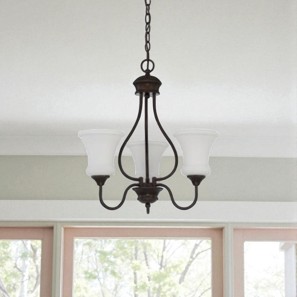 Sunset Lighting F23003-64 3 Light 100W VALARE Chandelier UP Provincial Bronze