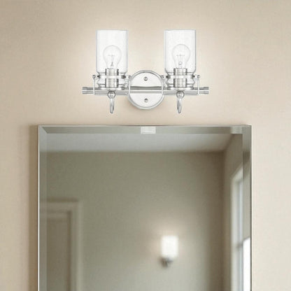 Sunset Lighting Qairo 2-Light Mb Vanity w/ Clear Seeded Glass F25202-80