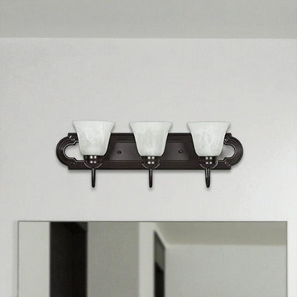 Sunset Lighting 3-Light Vanity Faux Alabaster Glass w/ Oil Bronze Finish F3163-44