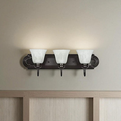 Sunset Lighting 3-Light Vanity Faux Alabaster Glass w/ Oil Bronze Finish F3163-44