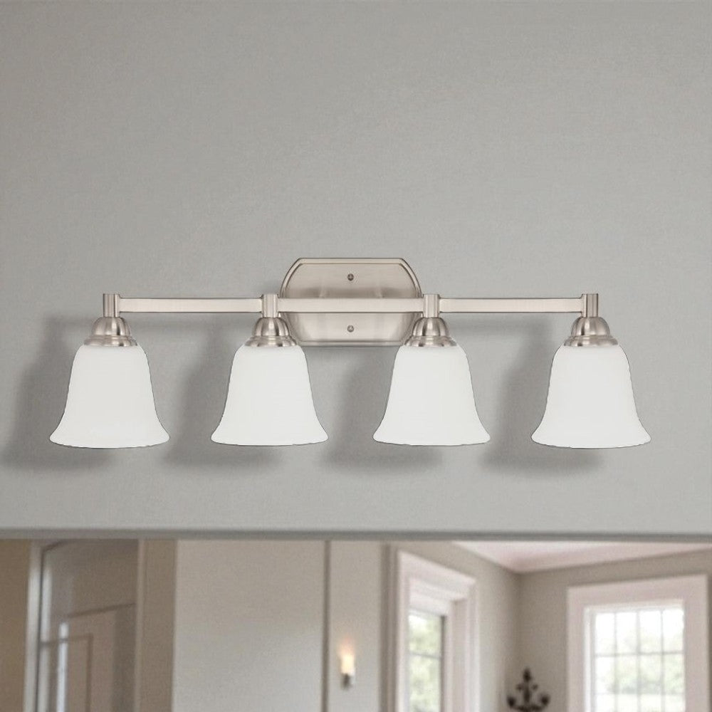 Sunset Nara Four Lights Vanity Bright Satin Nickel F3184-80