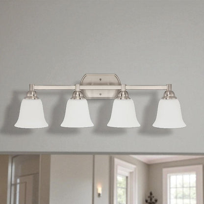 Sunset Nara Four Lights Vanity Bright Satin Nickel F3184-80