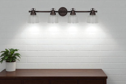 Sunset Lighting Four Light Vanity - Wren Provinzial Bronze F3194-64