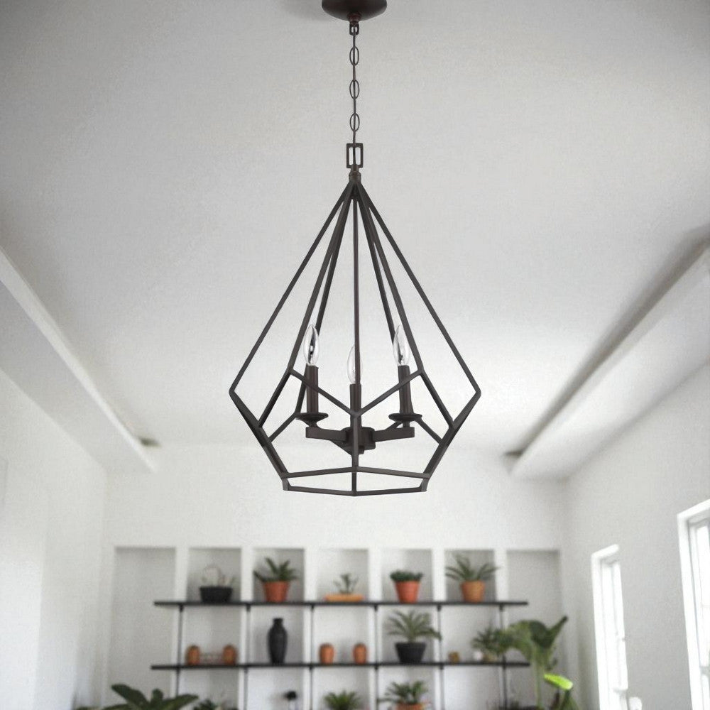 Sunset 3LT 60W Lyric Three Light Pendant in Provincial Bronze F3423-64