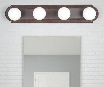 Sunset Lighting 4-Light 240W Bathroom Vanity Strip Raceway Bronze F3542-62