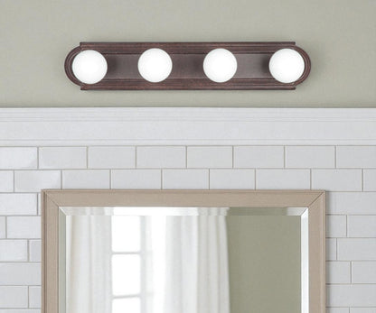 Sunset Lighting 4-Light 240W Bathroom Vanity Strip Raceway Bronze F3542-62
