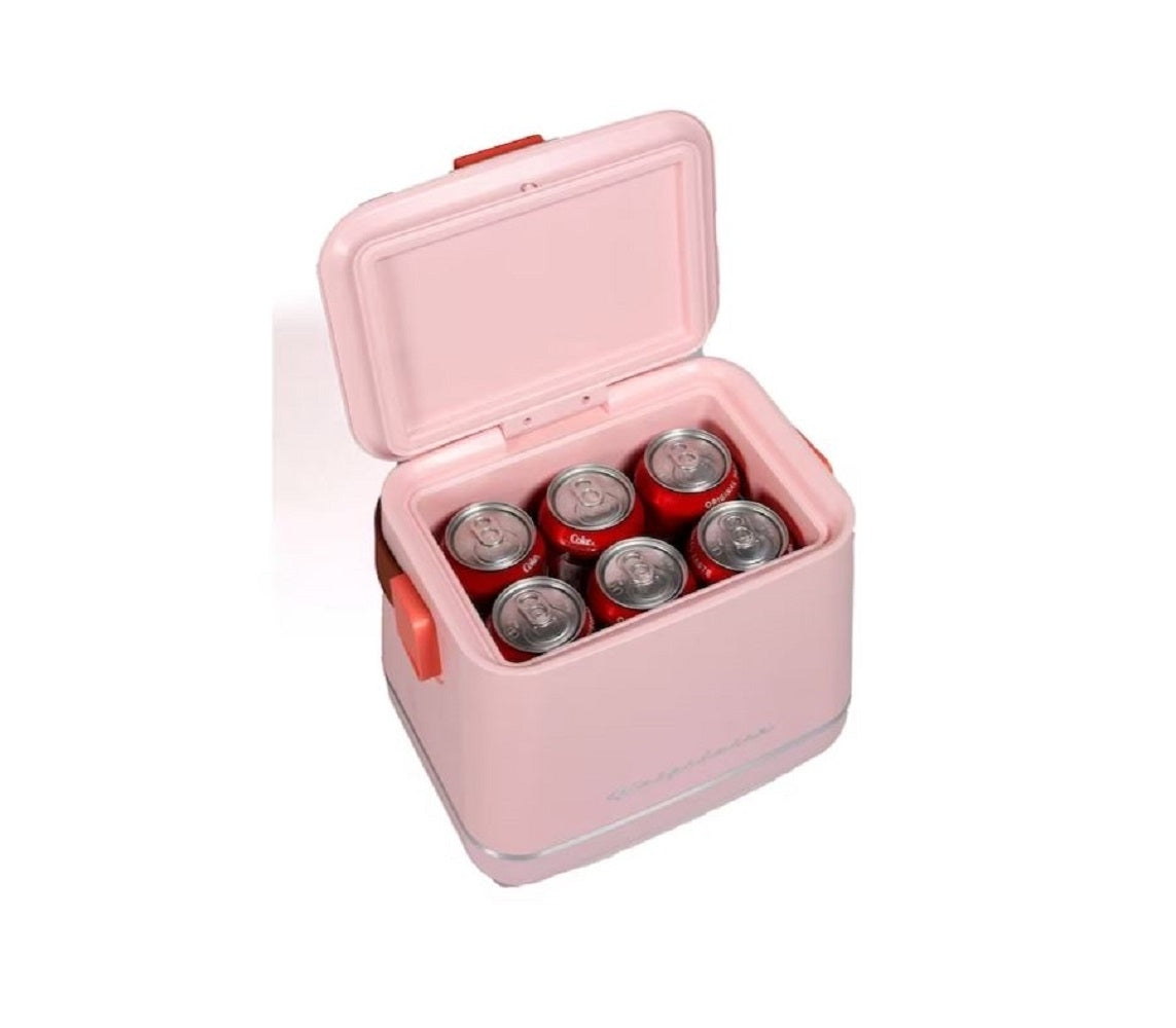 Frigidaire 6-Can Retro Top-Opening Portable Beverage Mini Fridge/Cooler EFMIS308-PINK