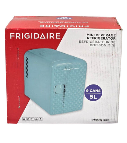 Frigidaire 9-Can 5-Liter Mini Retro Beverage Fridge Diamond Door EFMIS222-BLUE