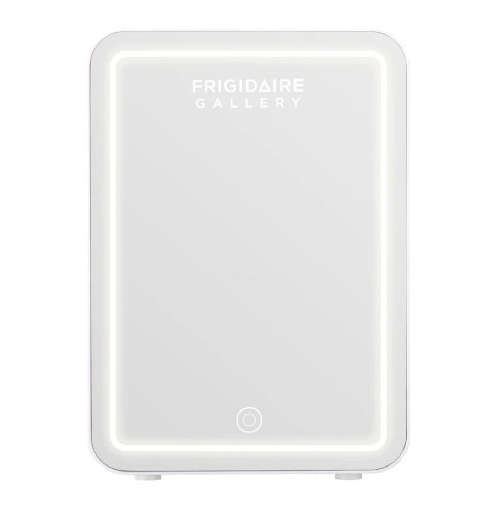 Frigidaire Gallery 9-Can or 6 Liter Beauty Lighted Mirror Fridge - White - Plugs into 12v car adapter or home outlet - EFMIS172-WHITE