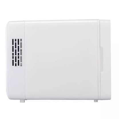 Frigidaire Gallery 9-Can or 6 Liter Beauty Lighted Mirror Fridge, White color, Plugs into 12v car adapter or home outlet - EFMIS172-WHITE