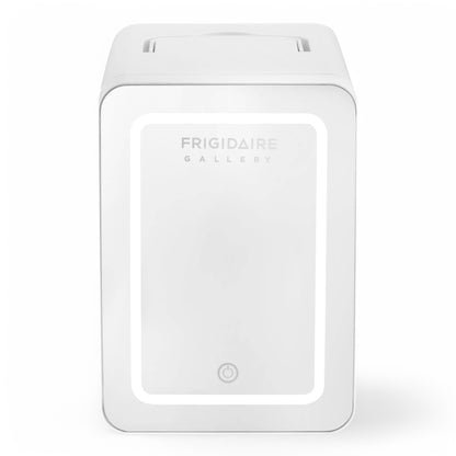 Frigidaire 12 in. 1 cu. ft. 9-Can or 6L Light Up Mini Fridge White, Cool retro design, Plugs into a 12-Volt car adapter or home outlet - EFMIS209-WHITE