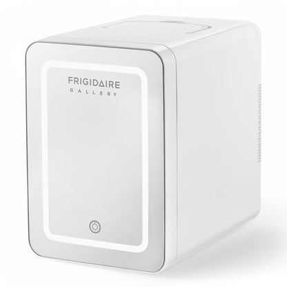 Frigidaire 12 in. 1 cu. ft. 9-Can or 6L Light Up Mini Fridge White, Cool retro design, Plugs into a 12-Volt car adapter or home outlet - EFMIS209-WHITE