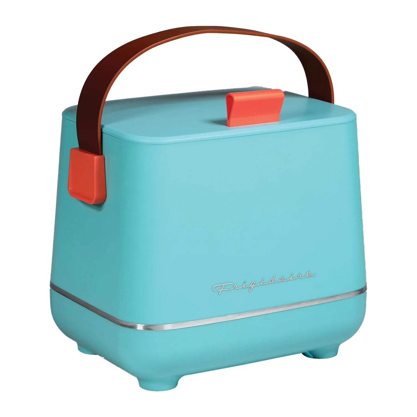 Frigidaire 6-Can Retro Top-Opening Portable Beverage Mini Fridge/Cooler, Powered by 110-volt AC wall outlet or vehicle's 12-volt battery - EFMIS308-BLUE