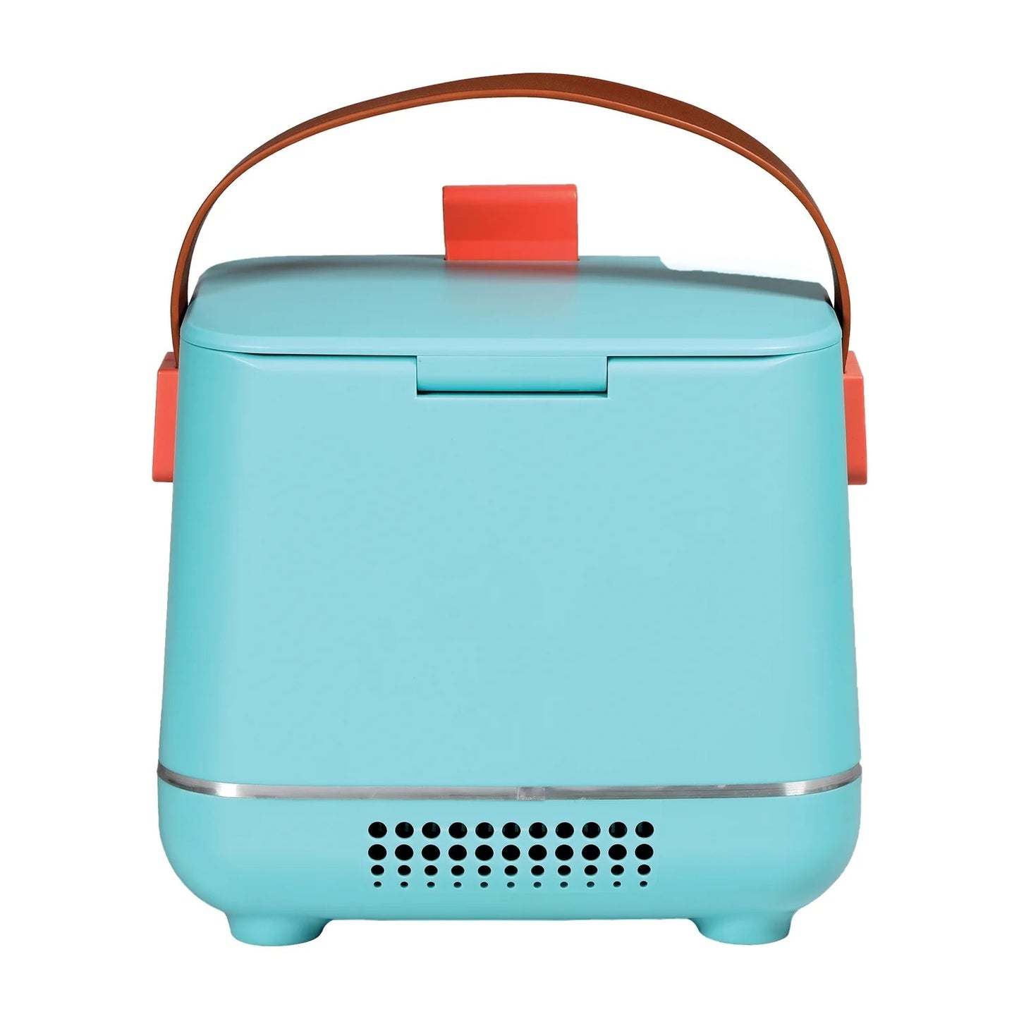 Frigidaire 6-Can Retro Top-Opening Portable Beverage Mini Fridge/Cooler, Powered by 110-volt AC wall outlet or vehicle's 12-volt battery - EFMIS308-BLUE