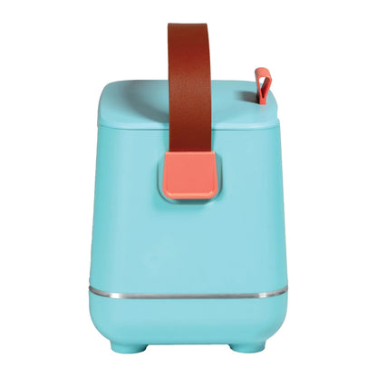 Frigidaire 6-Can Retro Top-Opening Portable Beverage Mini Fridge/Cooler, Powered by 110-volt AC wall outlet or vehicle's 12-volt battery - EFMIS308-BLUE