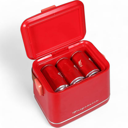 Frigidaire 6-Can Retro Top-Opening Portable Beverage Mini Fridge/Cooler EFMIS308-RED
