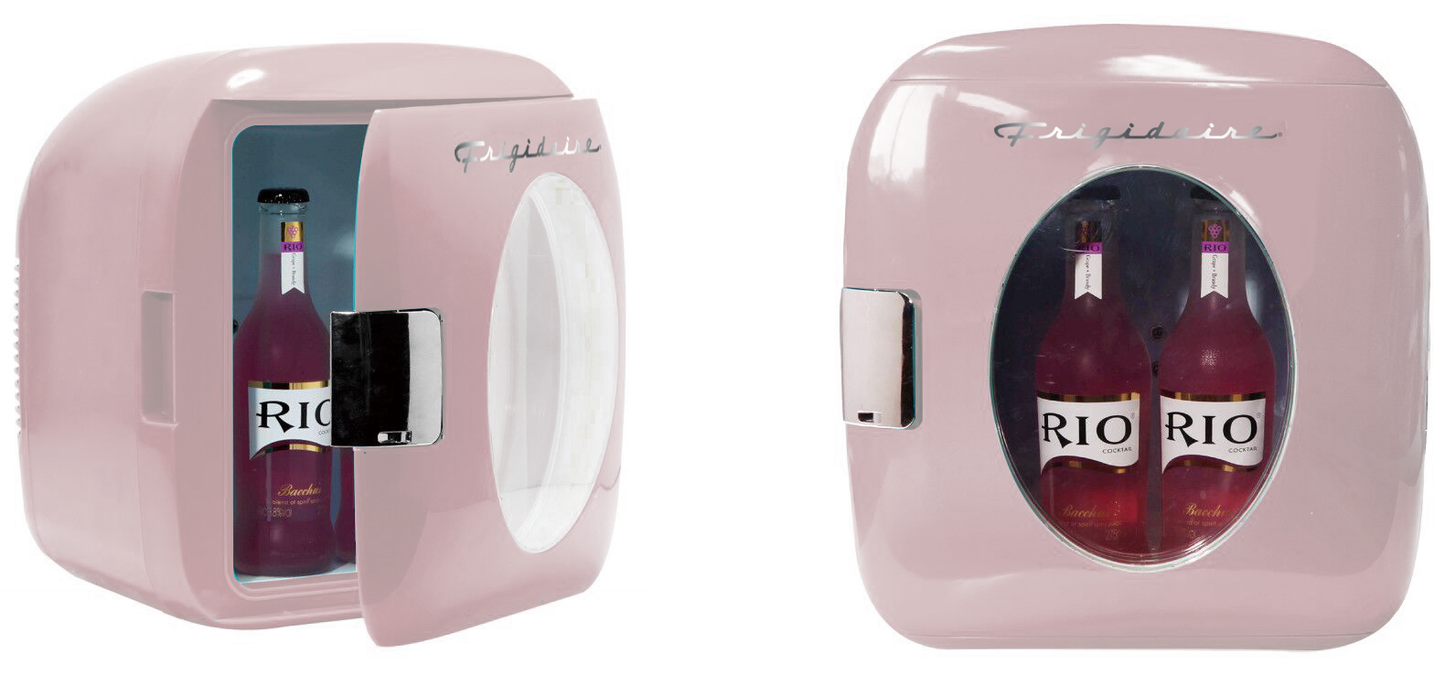 Frigidaire Portable Retro 12-Can Retro Mini Personal Fridge/Cooler EFMIS462-PINK