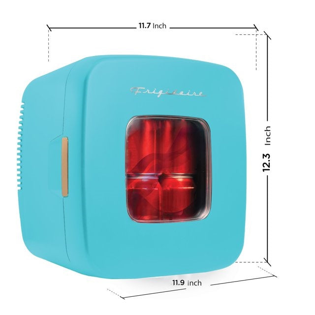 Frigidaire Retro 12 Can 9 Liter Mini Beverage/Skincare Cooler Blue EFMIS351-BLUE