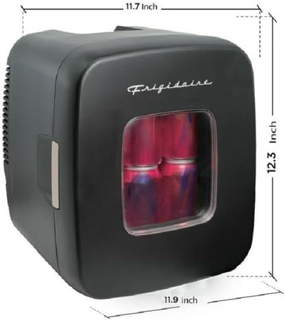 Frigidaire Retro 12 Can 9 Liter Mini Beverage/Skincare Cooler Black EFMIS351-Black