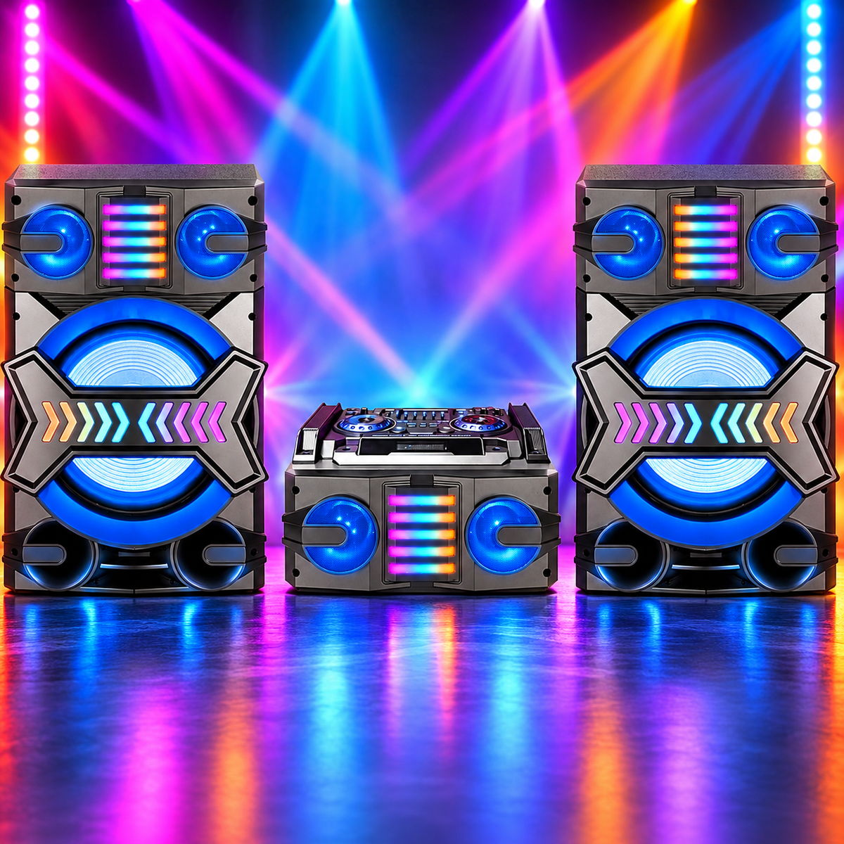 Technical Pro MS1200BT Bluetooth 12" Woofers Shelf Loudspeaker System w/Mic