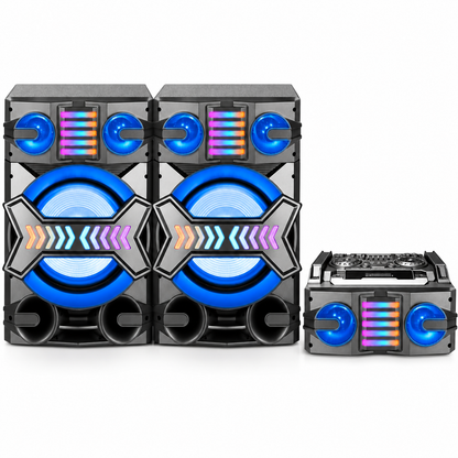 Technical Pro MS1200BT Bluetooth 12" Woofers Shelf Loudspeaker System w/Mic