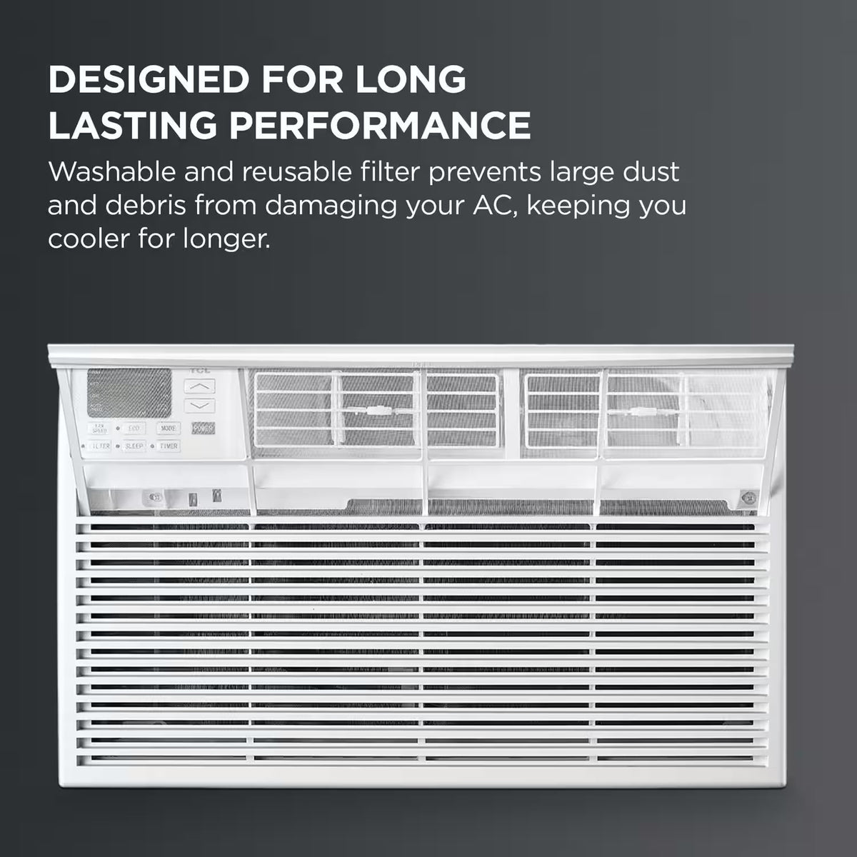 TCL - 550 Sq. Ft. 12,000 BTU Smart Through-the-Wall Air Conditioner with Wi-Fi and Remote - White H12T9E1-A