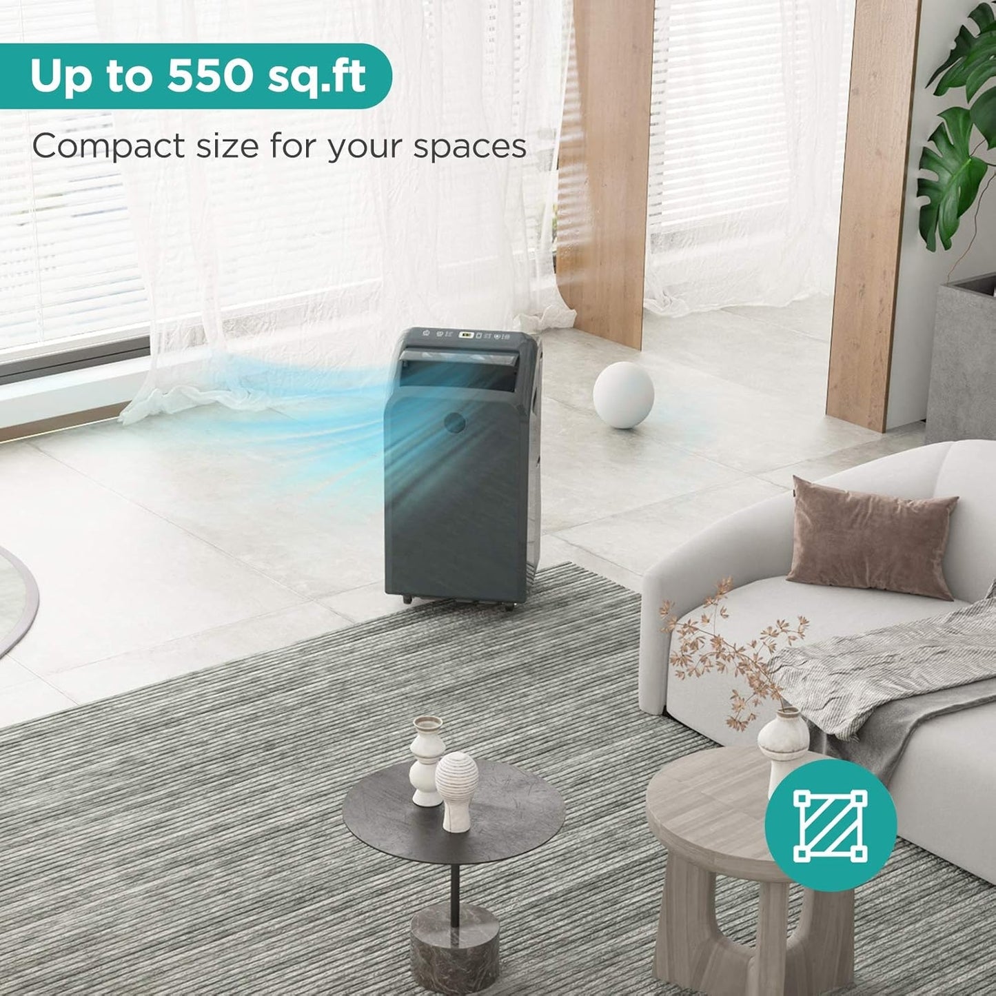 Hisense 10,000-BTU Grey Vented Portable AC 501-700 Sq 115v AP1021TR1GD